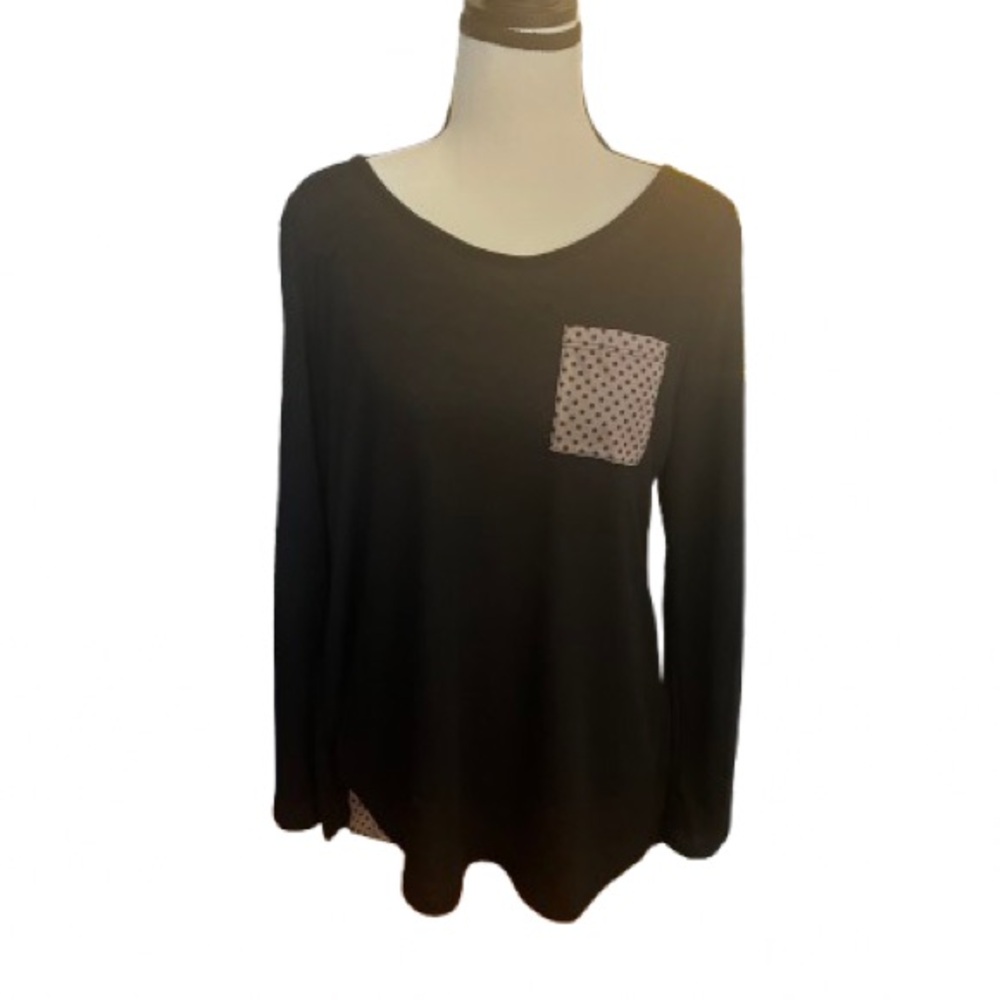 Black Long Sleeve Blouse Top
